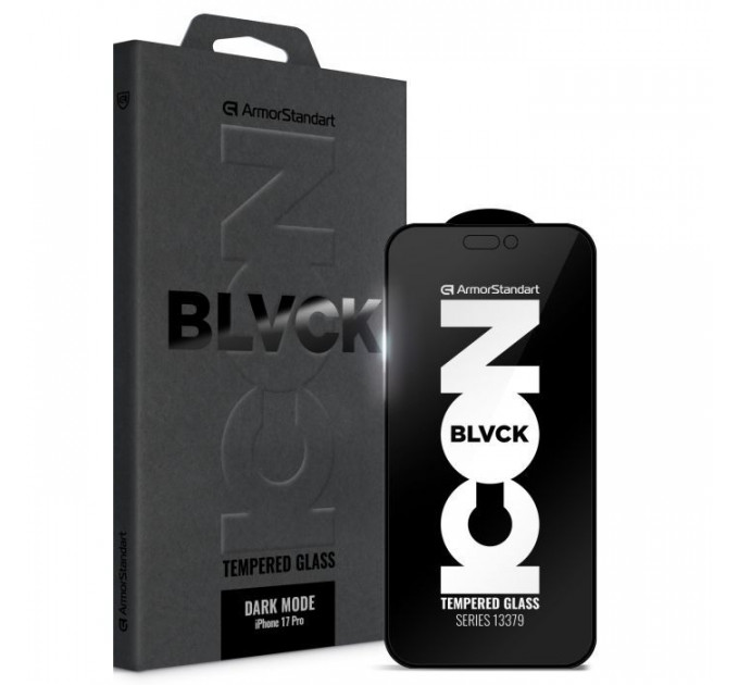 Скло захисне Armorstandart Dark Mode BI Apple iPhone 17 Pro (ARM86629)