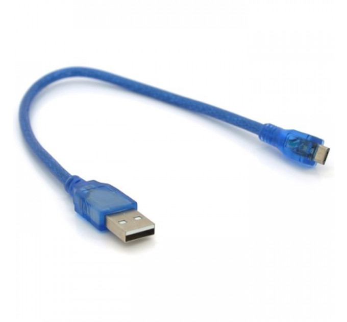 Дата кабель USB 2.0 AM to Micro 5P 0.3m blue Voltronic (YT-AM\/Mc-0.3B\/05425)