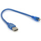 Дата кабель USB 2.0 AM to Micro 5P 0.3m blue Voltronic (YT-AM\/Mc-0.3B\/05425)