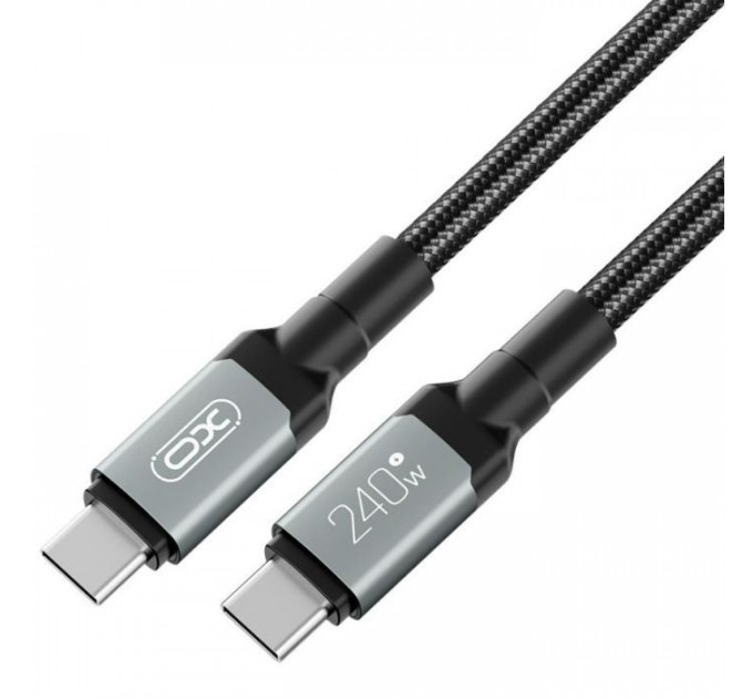Дата кабель USB-C to USB-C 2.0m 240W black XO (NBQ264B_С_Black)