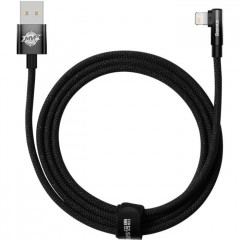 Дата кабель USB 2.0 AM to Lightning 2.0m 2.4A 90° corner black Baseus (CAVP000101)