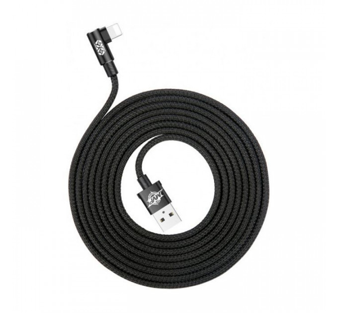 Дата кабель USB 2.0 AM to Lightning 2.0m 1.5A 90° corner black Baseus (CALMVP-A01)