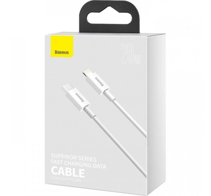 Дата кабель USB-C to Lightning 2.0m 20W white Baseus (CATLYS-C02)