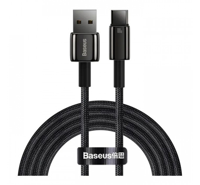 Дата кабель USB 2.0 AM to USB-C 2.0m 100W black Baseus (CAWJ000101)