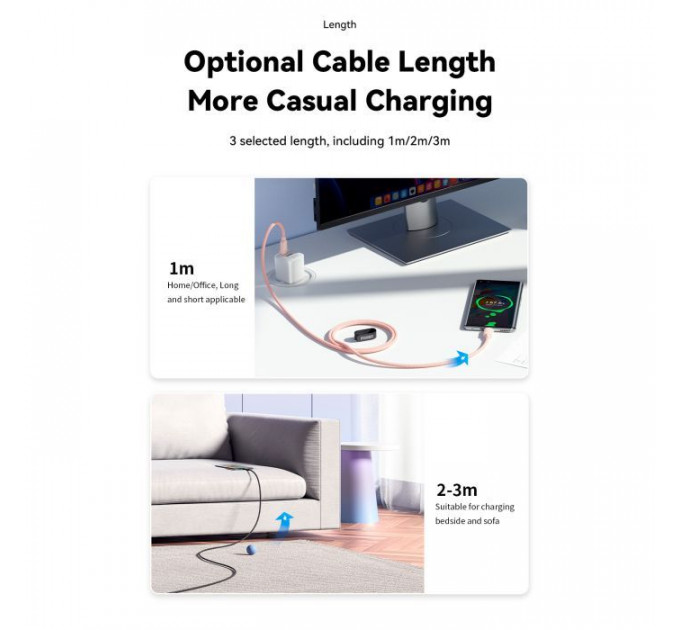 Дата кабель USB 2.0 AM to USB-C 1.0m 100W black Essager (EXC7A-WL01-P)