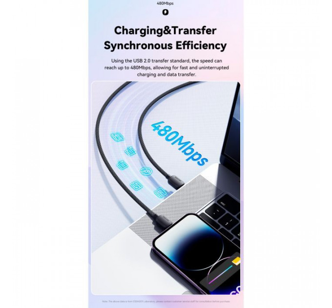 Дата кабель USB-C to Lightning 2.0m 20W white Essager (EXCTL-WLA02-P)