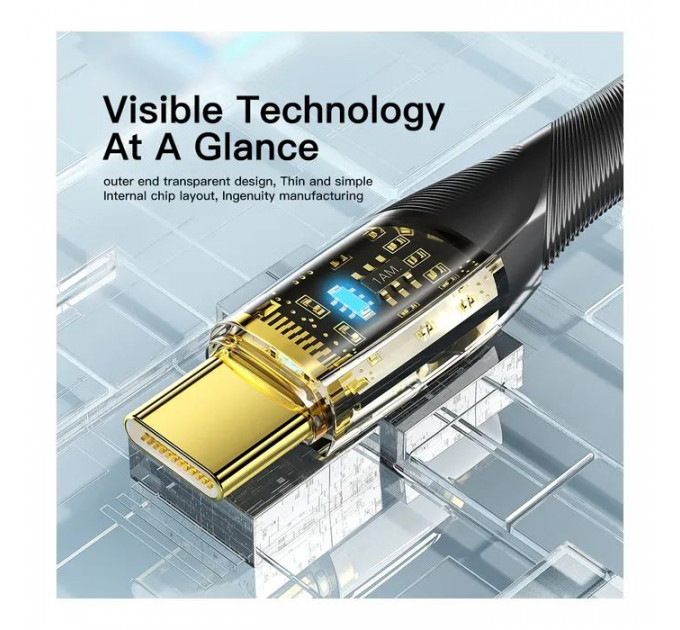 Дата кабель USB 2.0 AM to USB-C 2.0m 7A black Essager (EXCT-XJA01-P)
