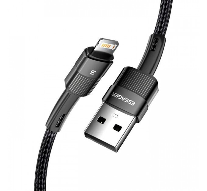 Дата кабель USB 2.0 AM to Lightning 2.0m 2.4A black Essager (EXCL-XCA01)