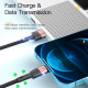 Дата кабель USB 2.0 AM to Lightning 2.0m 2.4A black Essager (EXCL-XCA01)