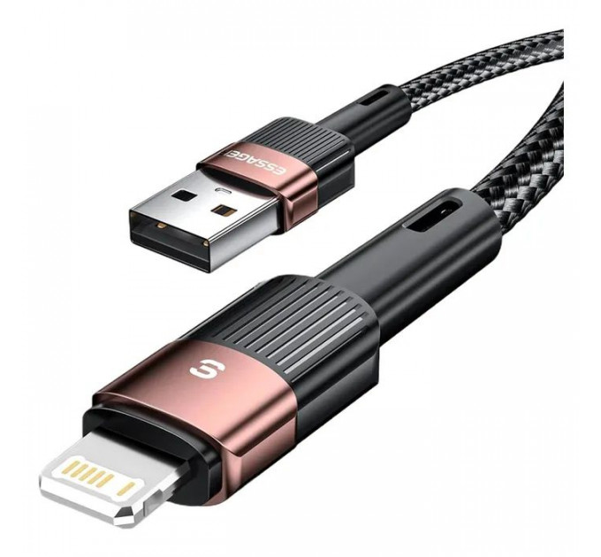 Дата кабель USB 2.0 AM to Lightning 2.0m 2.4A brown Essager (EXCL-XCA12)
