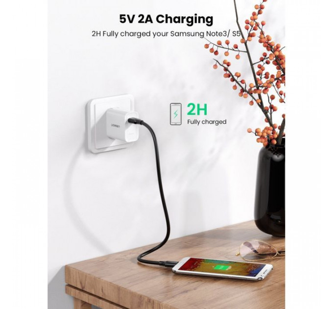 Дата кабель USB 3.0 AM to Micro B 0.5m US130 black Ugreen (10840)
