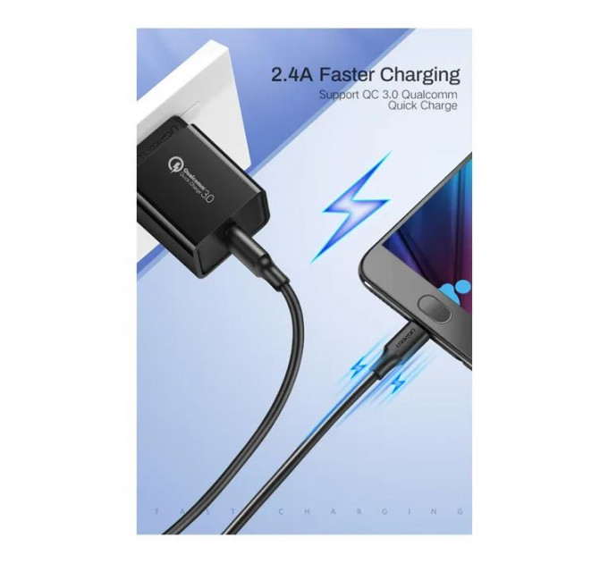 Дата кабель USB 2.0 AM to Mini 5P 1.0m US132 black Ugreen (10355)