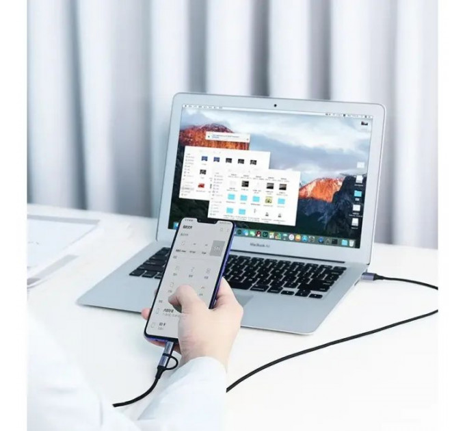 Дата кабеля USB 2.0 AM to USB-C + Micro 5P 1.0m 3A US177 black Ugreen (30875)