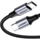Дата кабель USB-C to USB-C 0.5m 3A 60W US261 black\/gray Ugreen (50149)