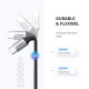 Дата USB-C кабель USB-C 0.5m 3A 60W US261 black\/gray Ugreen (50149)