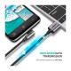 Дата кабель USB 2.0 AM to USB-C 3.0m 3A US284 90° corner black Ugreen (70255)