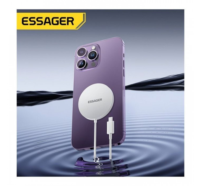 Зарядний пристрій Essager 2-in-1 wireless charger 15W white (EWXCX-CF02-Z)