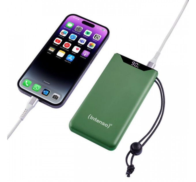Батарея универсальная Intenso F10000 10000mAh QC3.0 green (7332037)