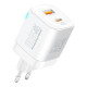 Зарядний пристрій Promate USBC PD25W + USBA QC3.0 18W White (powerport-25ac.white)
