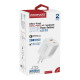 Зарядний пристрій Promate USBC PD25W + USBA QC3.0 18W White (powerport-25ac.white)