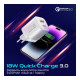 Зарядний пристрій Promate USBC PD25W + USBA QC3.0 18W White (powerport-25ac.white)