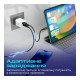 Зарядний пристрій Promate USBC PD25W + USBA QC3.0 18W White (powerport-25ac.white)