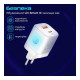 Зарядний пристрій Promate USBC PD25W + USBA QC3.0 18W White (powerport-25ac.white)