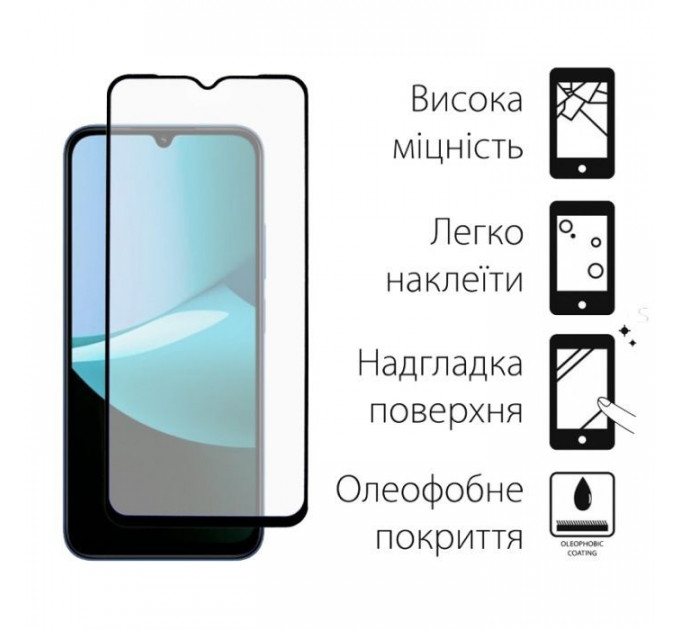 Скло захисне Dengos Full Glue Xiaomi Redmi 15C Black (TGFG-414)