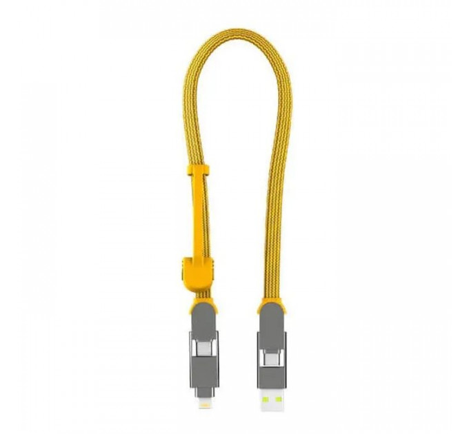 Дата кабель 6in1 inCharge XL 0.3m yellow Rolling Square (XLS03R)