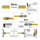 Дата кабель 6in1 inCharge XL 0.3m yellow Rolling Square (XLS03R)