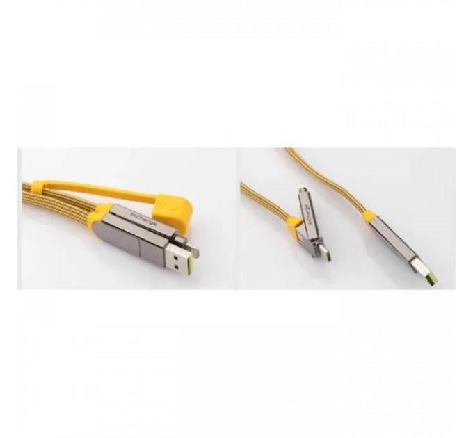 Дата кабель 6in1 inCharge XL 0.3m yellow Rolling Square (XLS03R)