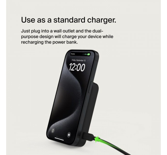 Батарея універсальна Belkin 8000mAh MagSafe Wireless Qi2 Black (BPD007BTBK)