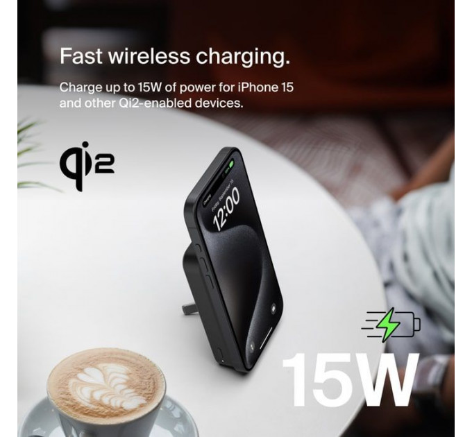 Батарея універсальна Belkin 8000mAh MagSafe Wireless Qi2 Black (BPD007BTBK)