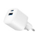 Зарядное устройство для Gembird 1xUSB-C PD20W + 1xUSB QC3.0 white (TA-UC-PDQC20-W-01)