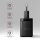 Зарядное устройство для AXAGON 1xUSB QC4.0 + 1xUSB-C PD30W PPS black (ACU-PQ30)