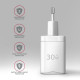 Зарядний пристрій AXAGON 1xUSB QC4.0 + 1xUSB-C PD30W PPS white (ACU-PQ30W)