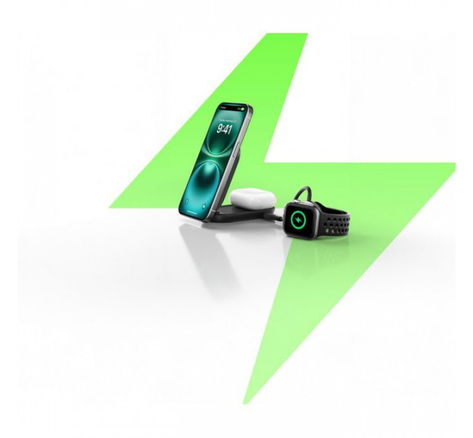 Зарядний пристрій Belkin UltraCharge Wireless 2-in-1 25W black (WIZ039KQBK)