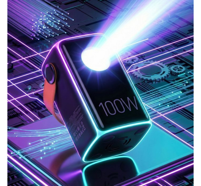 Батарея універсальна HOCO 60000mAh Astrum PD\/100W, QC\/3.0, LED lamp, Black (DB160 \/ 714724)