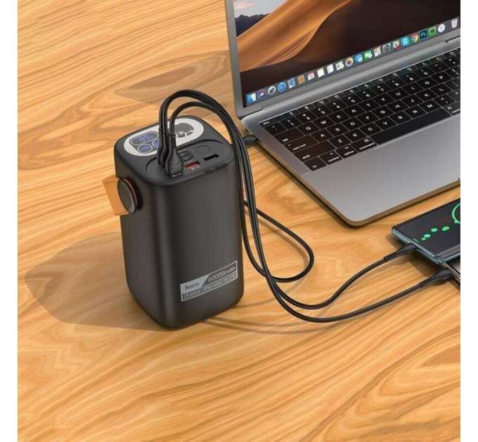 Батарея універсальна HOCO 60000mAh Astrum PD\/100W, QC\/3.0, LED lamp, Black (DB160 \/ 714724)