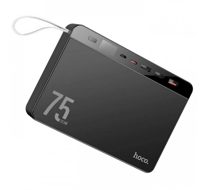 Батарея універсальна HOCO 75000 mAh Overlord PD\/20W, QC\/3.0\/22.5W, Black (J94 \/ 714739)