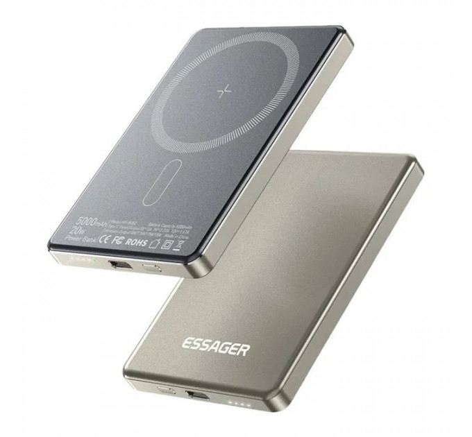 Батарея універсальна Essager 5000mAh Cross-border magnetic 20W PD QC\/3.0 (EDY5K-YJ0A-Z)