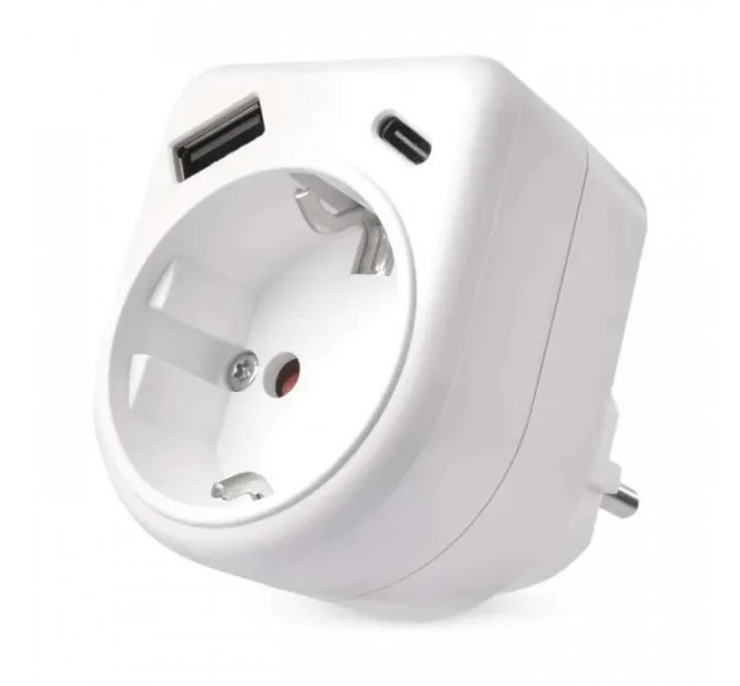 Зарядний пристрій EMOS 1xUSBA + 1xUSBC PD20W (P0075)