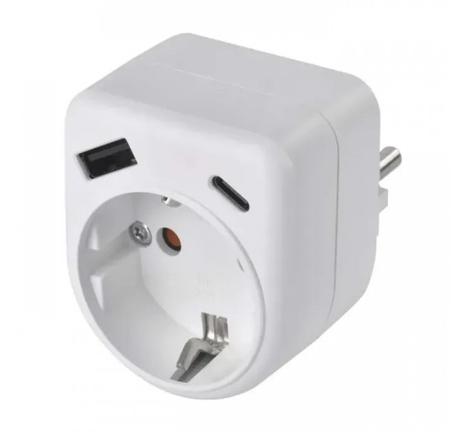 Зарядний пристрій EMOS 1xUSBA + 1xUSBC PD20W (P0075)