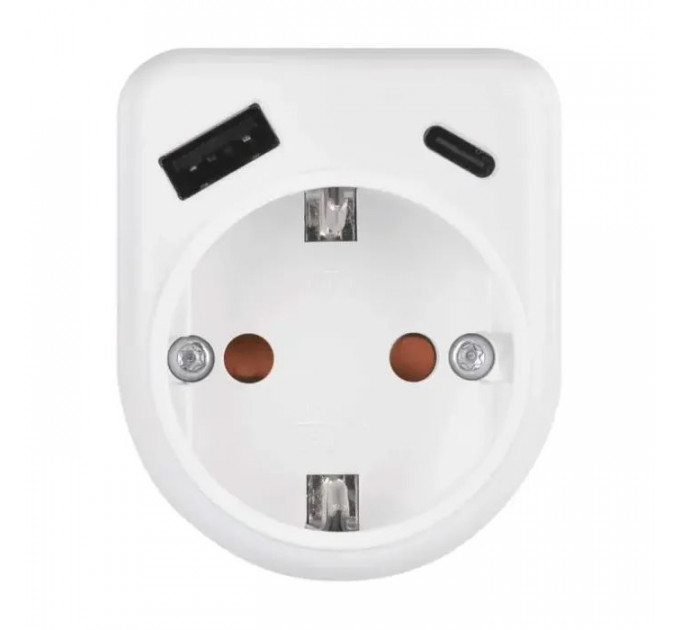 Зарядний пристрій EMOS 1xUSBA + 1xUSBC PD20W (P0075)