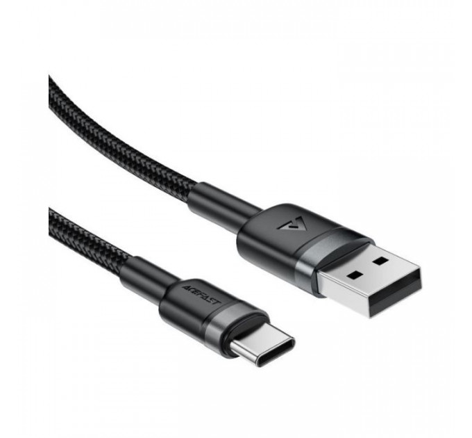 Дата кабель USB 2.0 AM to USB-C 1.2m 60W black Acefast (6974316285144)