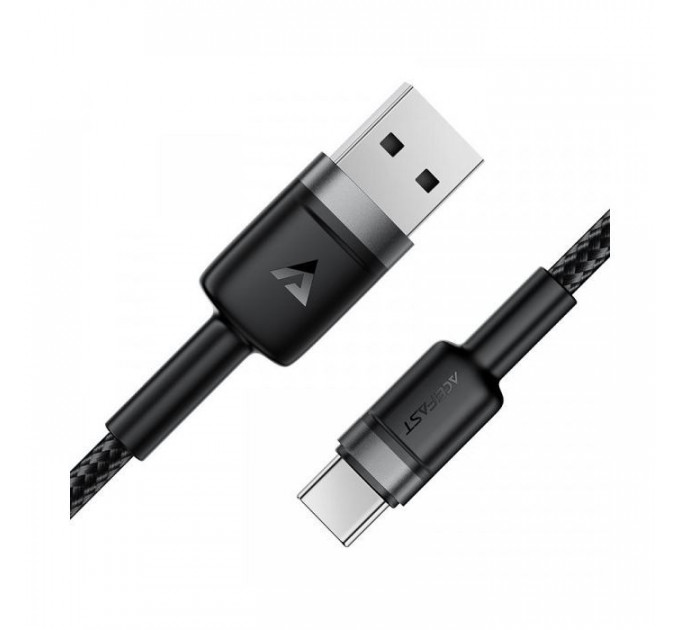 Дата кабель USB 2.0 AM to USB-C 1.2m 60W black Acefast (6974316285144)