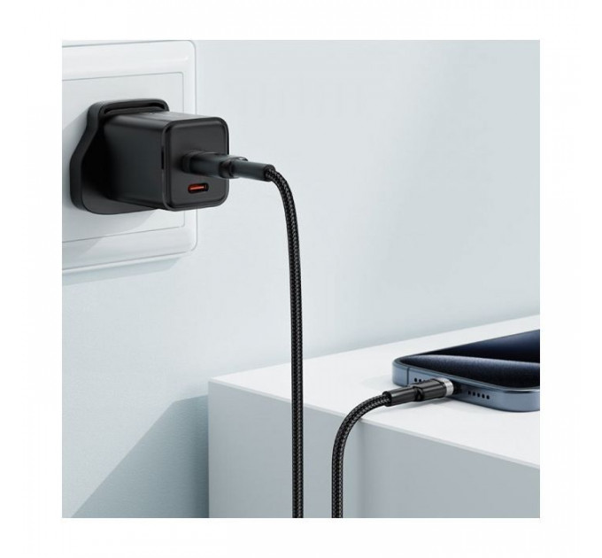 Дата кабель USB 2.0 AM to USB-C 1.2m 60W black Acefast (6974316285144)