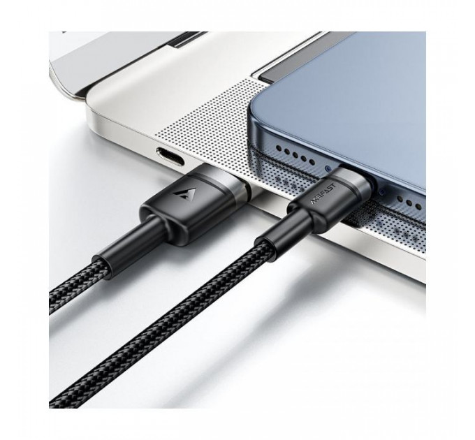 Дата кабель USB 2.0 AM to USB-C 1.2m 60W black Acefast (6974316285144)