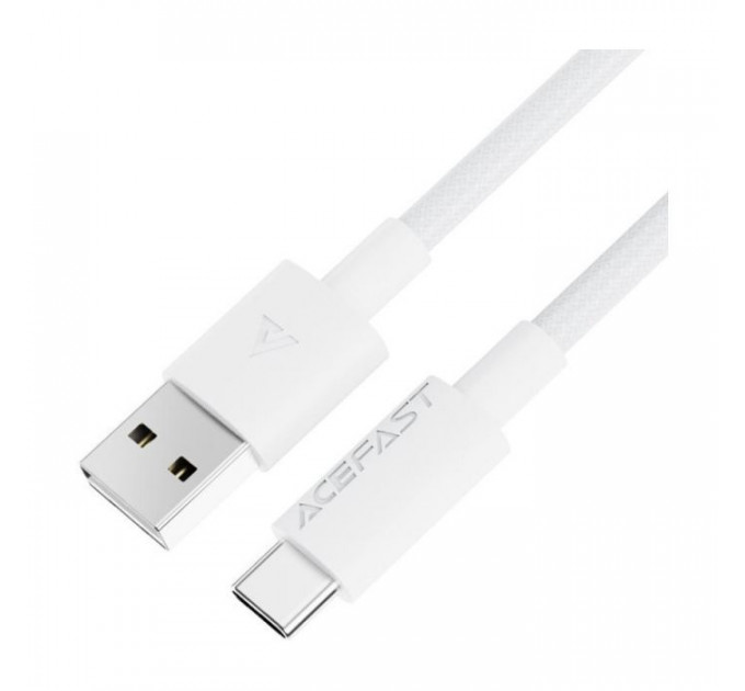 Дата кабель USB 2.0 AM to USB-C 1.2m 3A white Acefast (6974316284260)
