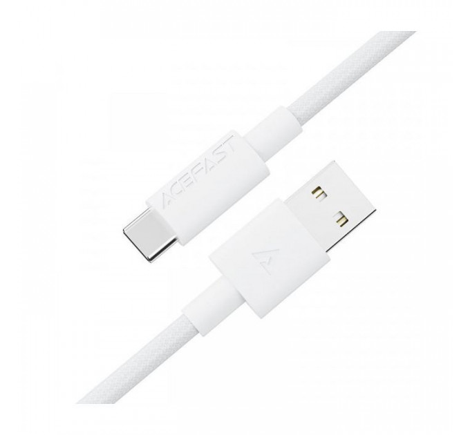 Дата кабель USB 2.0 AM to USB-C 1.2m 3A white Acefast (6974316284260)